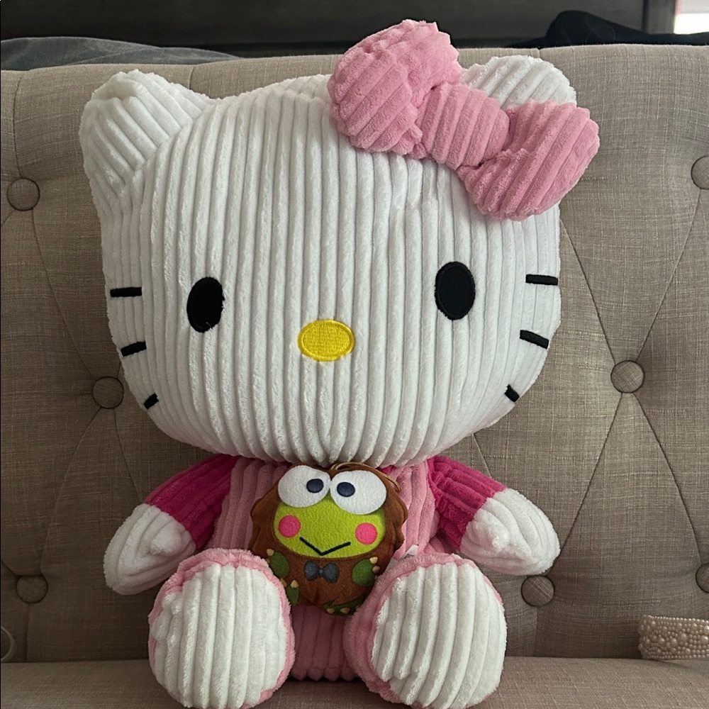 Hello Kitty Plush Toy with Pink Bow & Kerroppi x Yugioh plush